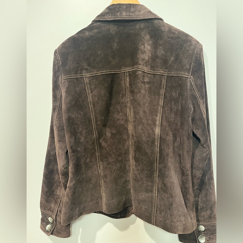 Chocolate Brown Suede Blazer / Jacket - Picture 4 of 8